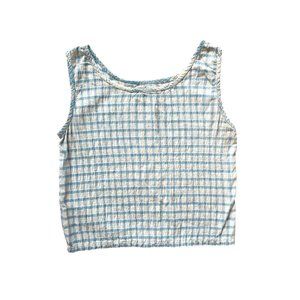 Dress Barn Light Blue/White Gingham Tank